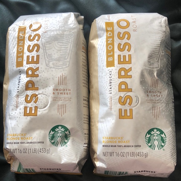 2 NEW STARBUCKS BLONDE ROAST ONE POUND BAGS (Both expired)